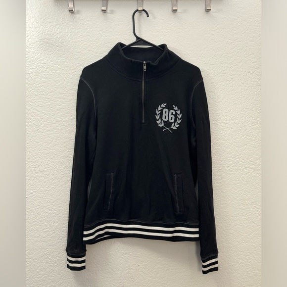 black and white PINK varsity sweater - Picture 1 of 5